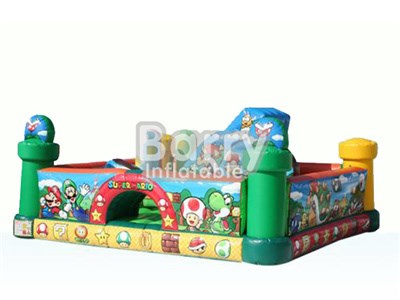 Mario Inflatable Playland For Kids , Cheap Price For Inflatable Playgrounds BY-IP-003